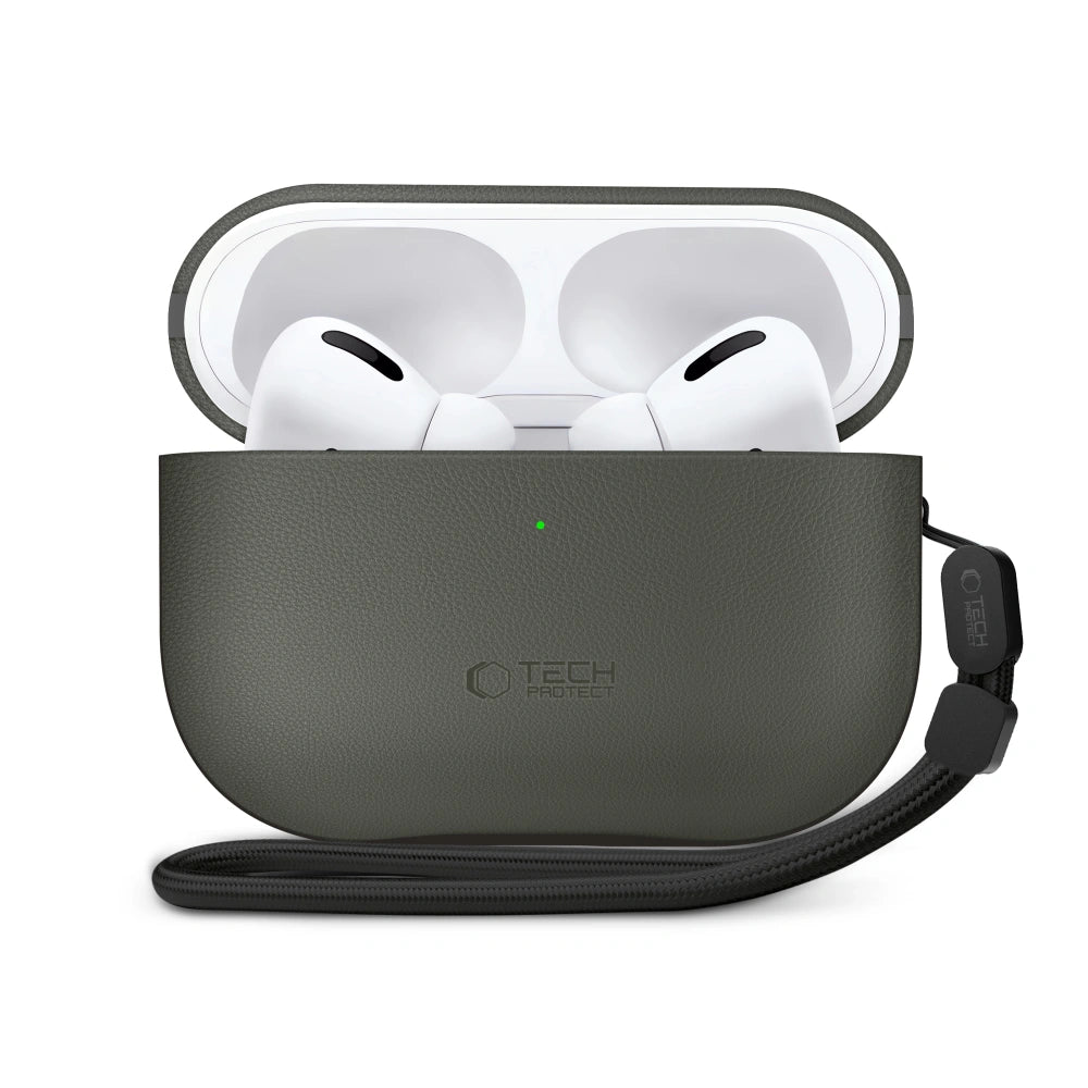 Tech - Protect AirPods Pro 3 - Δερμάτινη Θήκη - NaturalFit - Olive Green