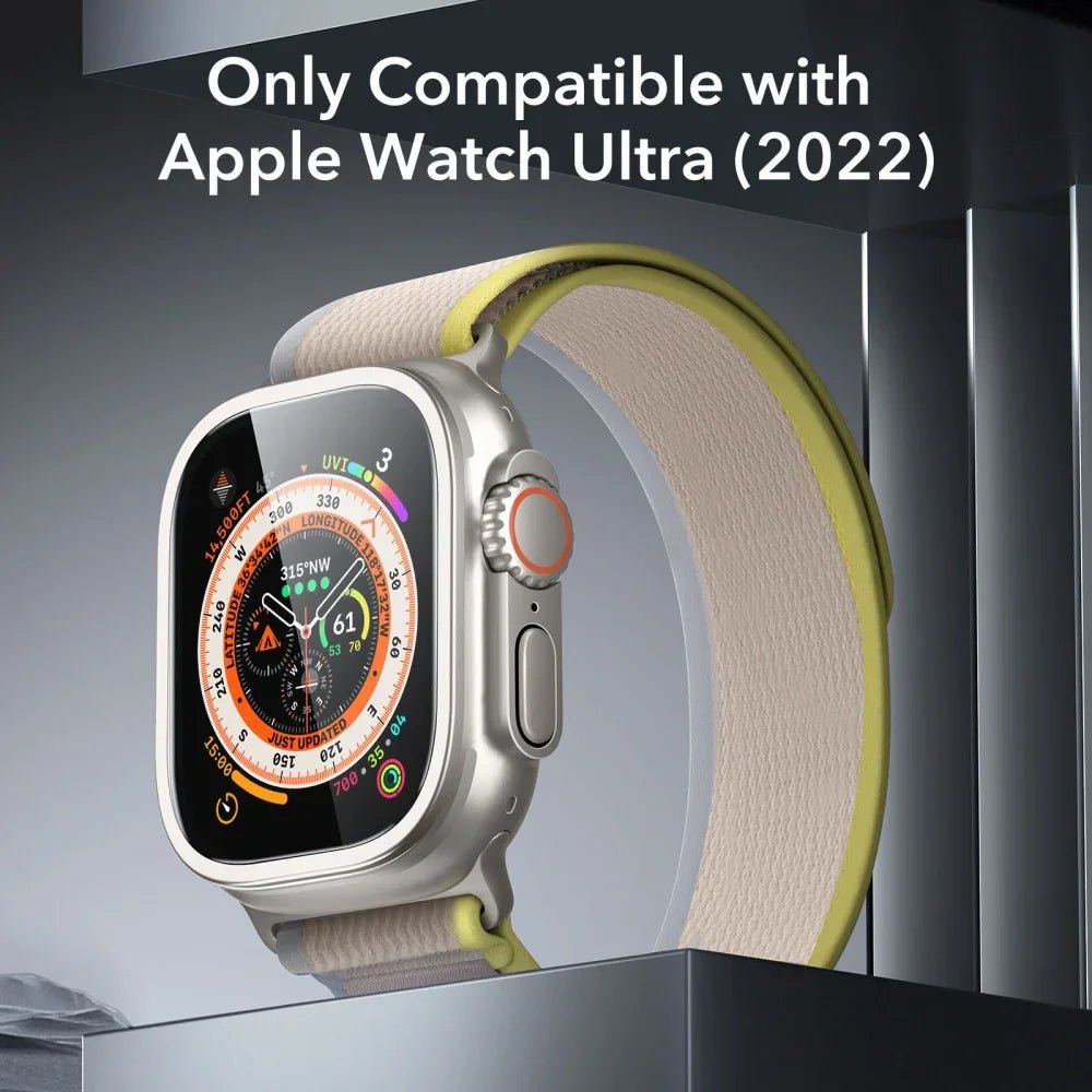 Tech - Protect Προστασία Οθόνης Apple Watch Ultra (1/2/3) - 49mm - Armorite - 9H Αντιχαρακτικό Γυαλί Οθόνης με Πλαίσιο Αλουμινίου - 2 Τεμάχια - Titanium