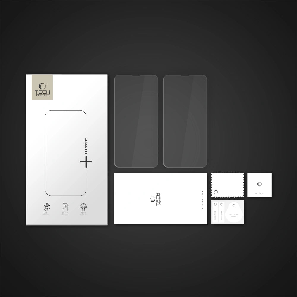 Tech - Protect iPhone 13 mini - Glass Fit+ - Αντιχαρακτικό Γυαλί Οθόνης - 2 Τεμάχια - Clear