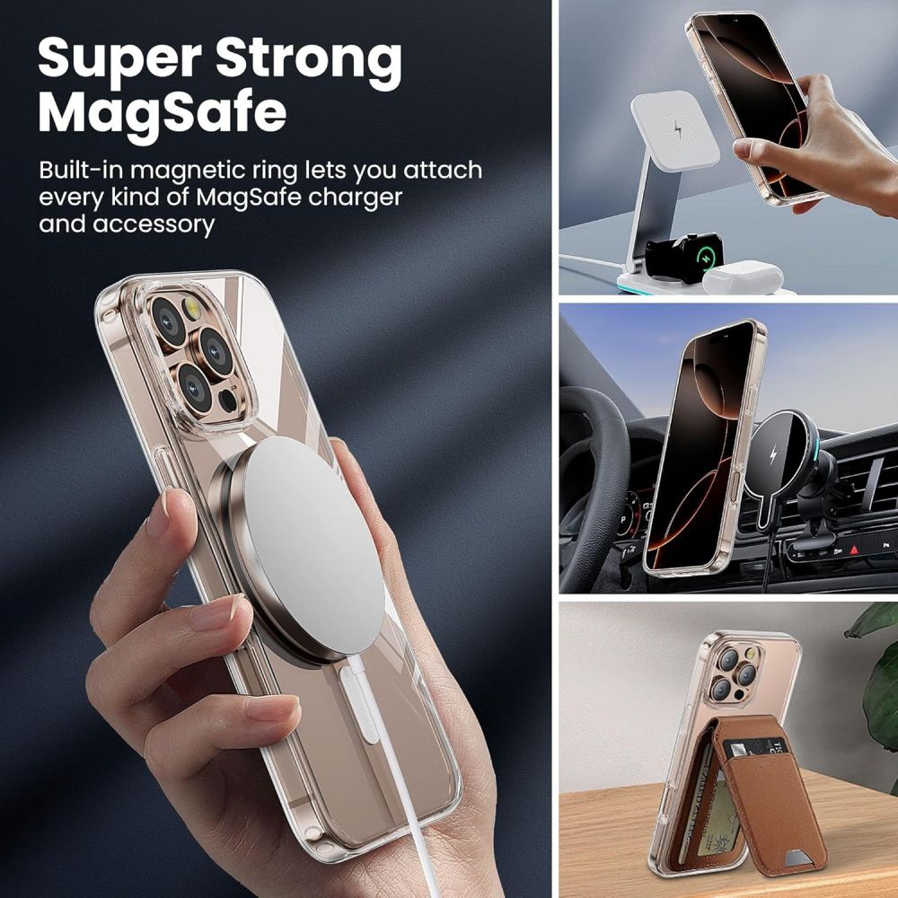 Tech - Protect iPhone 16 Pro Max - Σκληρή Θήκη με Πλαίσιο Σιλικόνης - Flex MagSafe - Διάφανη