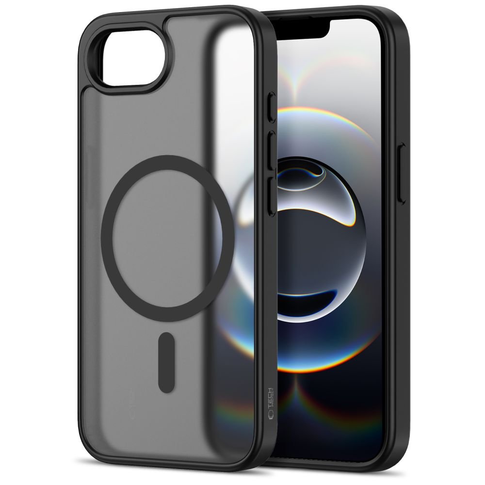 Tech - Protect iPhone 16e / iPhone 17e - Σκληρή Θήκη με Πλαίσιο Σιλικόνης και MagSafe - BasicMag - Matte Black