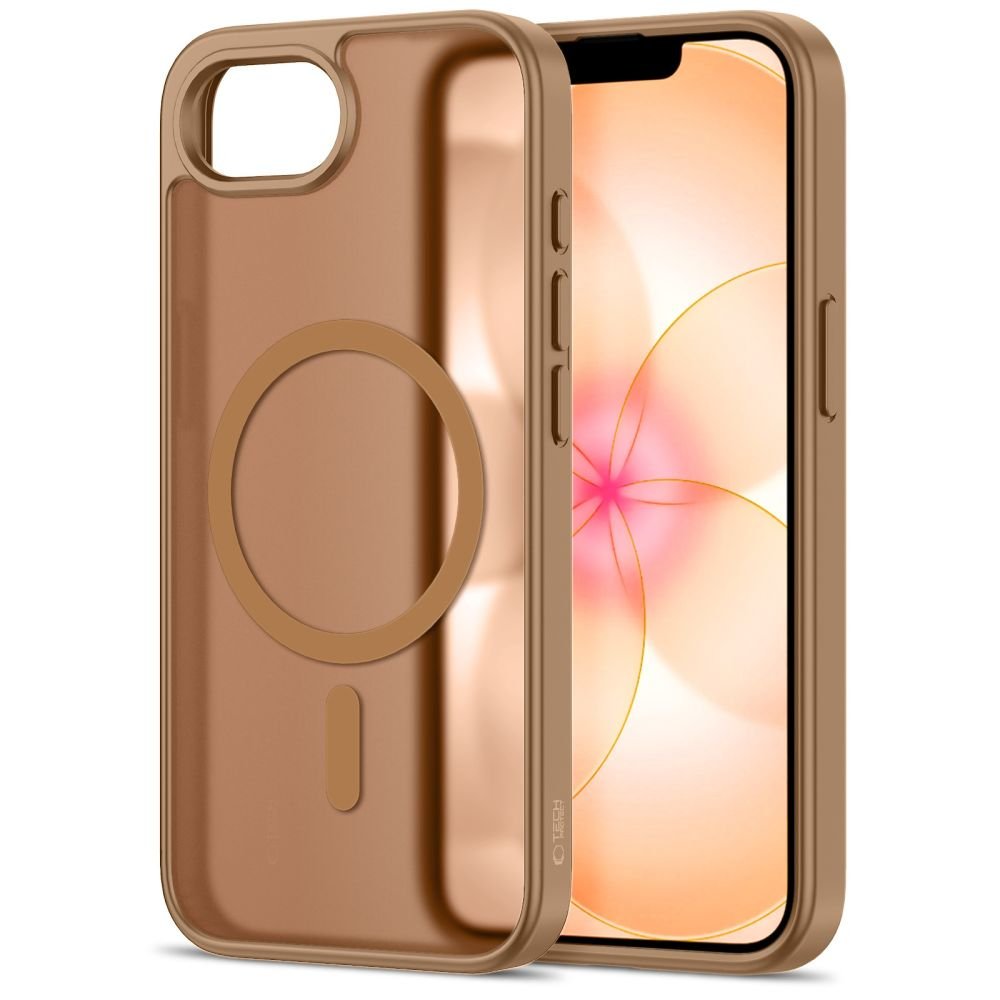 Tech - Protect iPhone 16e / iPhone 17e - Σκληρή Θήκη με Πλαίσιο Σιλικόνης και MagSafe - BasicMag - Matte Brown