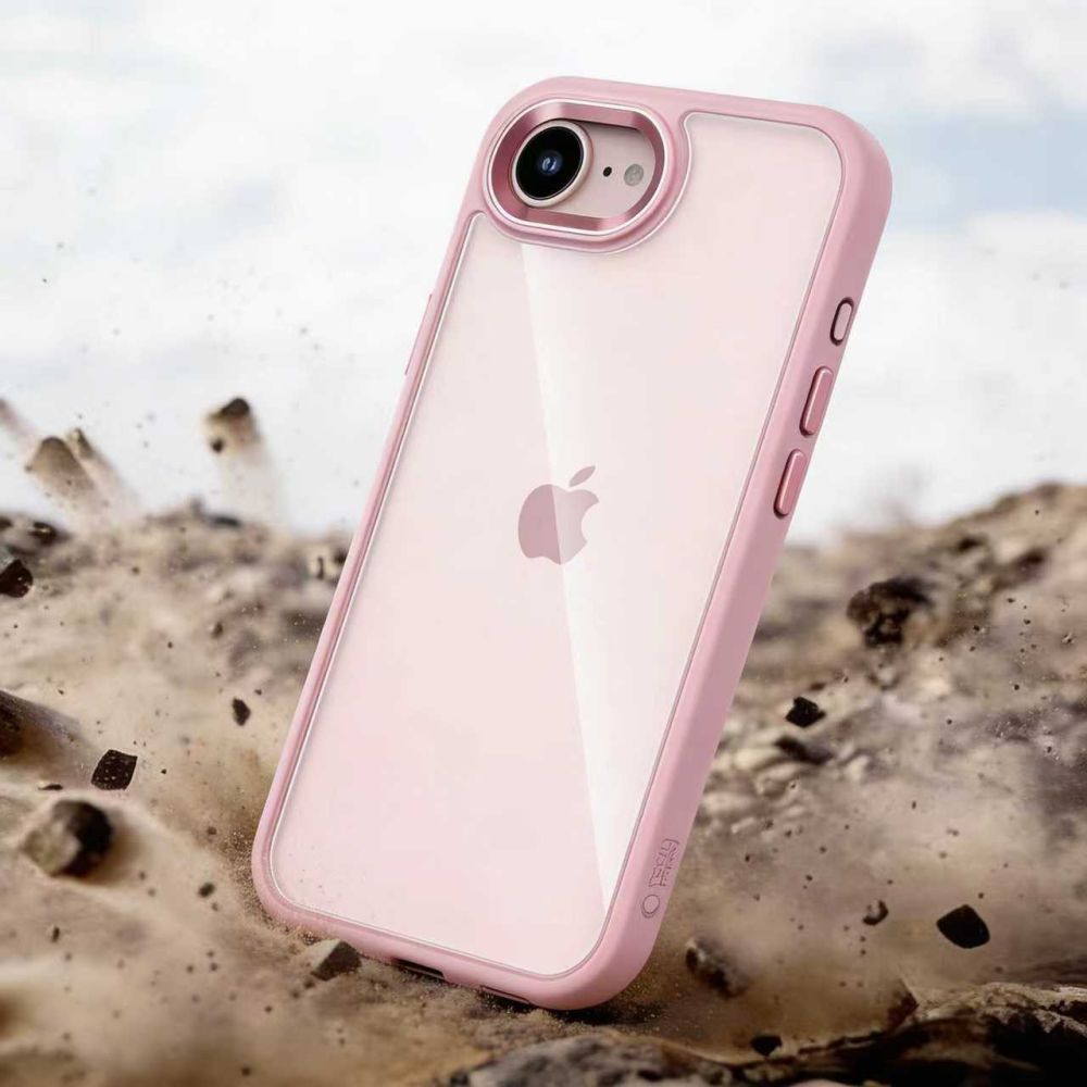 Tech - Protect iPhone 16e / iPhone 17e - Σκληρή Θήκη με Πλαίσιο Σιλικόνης - MagMat - Matte Soft Pink