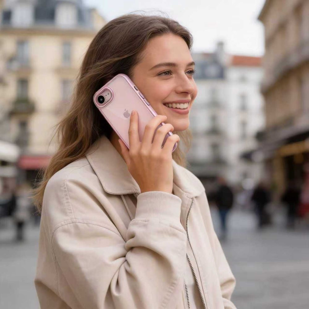 Tech - Protect iPhone 16e / iPhone 17e - Σκληρή Θήκη με Πλαίσιο Σιλικόνης - MagMat - Matte Soft Pink