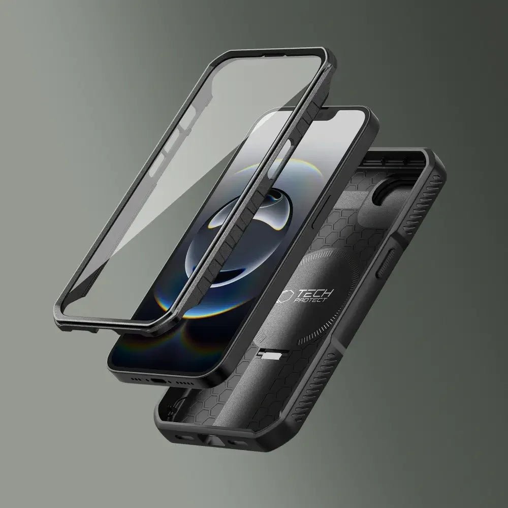 Tech - Protect iPhone 16e - Kevlar MagSafe - Σκληρή Θήκη με Προστασία για την Οθόνη / την Κάμερα και Stand - Black