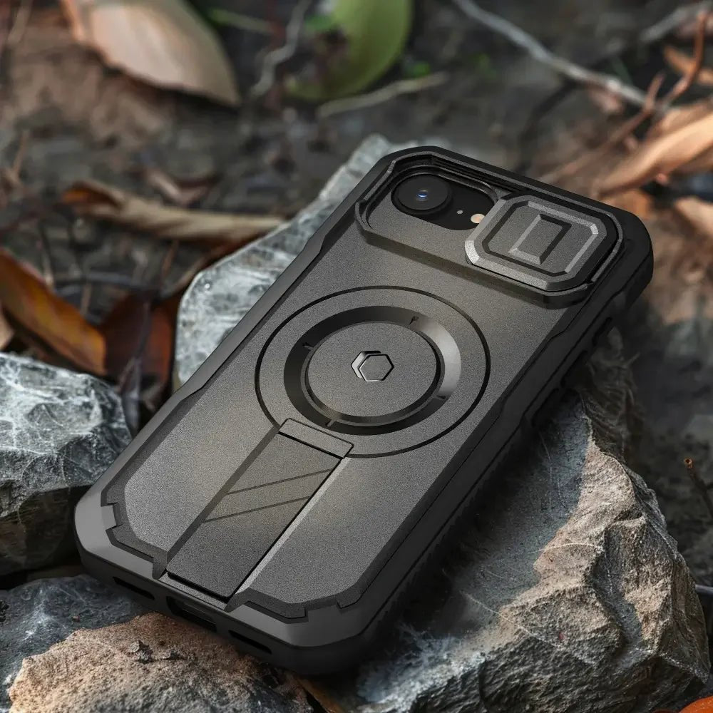 Tech - Protect iPhone 16e - Kevlar MagSafe - Σκληρή Θήκη με Προστασία για την Οθόνη / την Κάμερα και Stand - Black