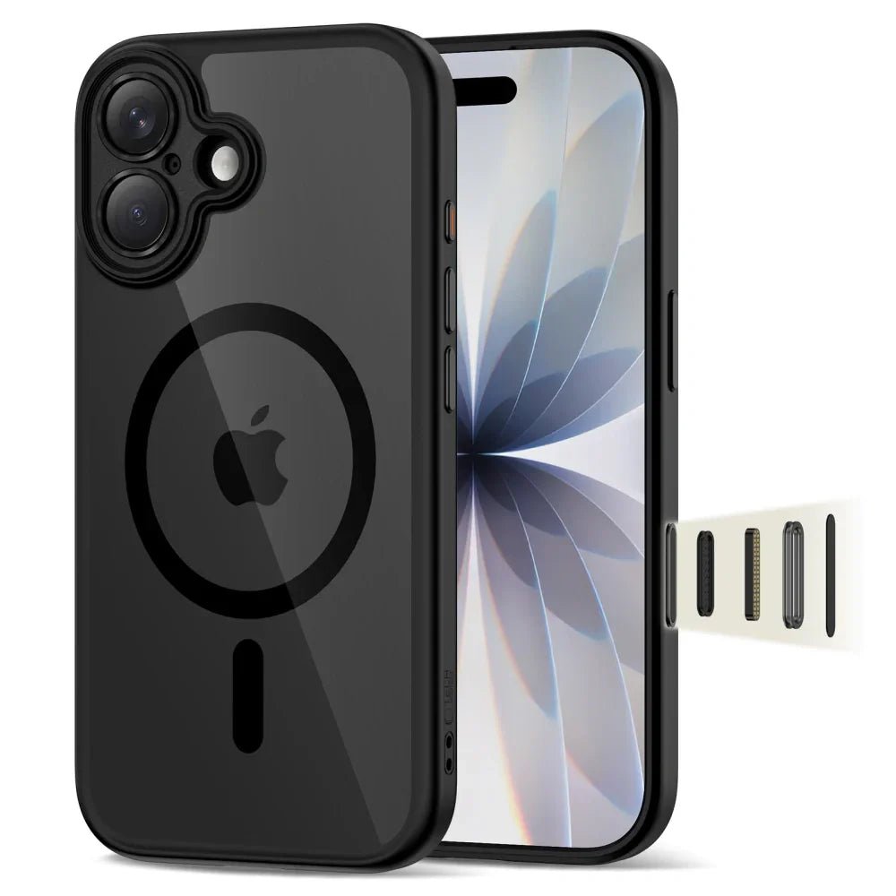Tech - Protect iPhone 17 - MagPeak MagSafe CC - Σκληρή Θήκη με Πλαίσιο Σιλικόνης - Black / Clear