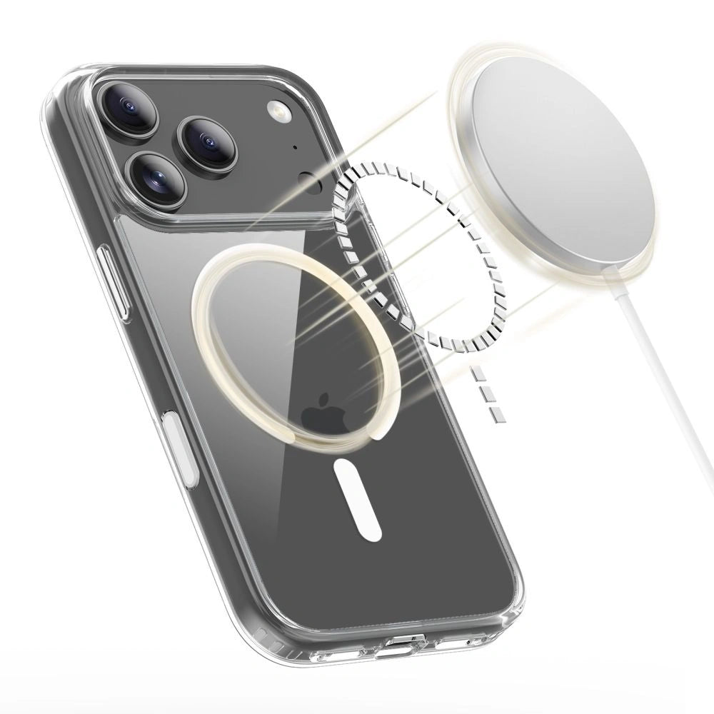 Tech - Protect iPhone 17 Pro - Flexair Hybrid CC MagSafe - Σκληρή Θήκη με Πλαίσιο Σιλικόνης - Clear
