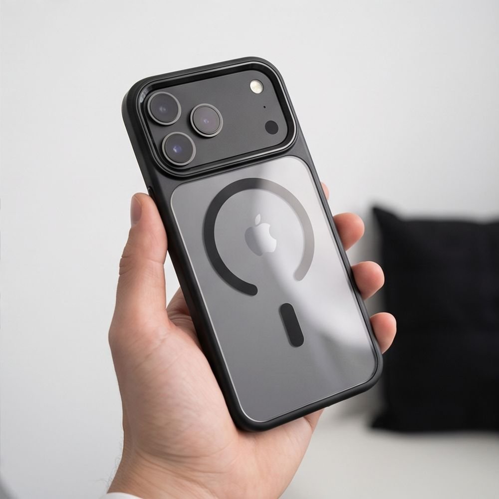 Tech-Protect iPhone 17 Pro / iPhone 18 Pro - Σκληρή Θήκη με Πλαίσιο Σιλικόνης - MagMat MagSafe CC - Black / Clear