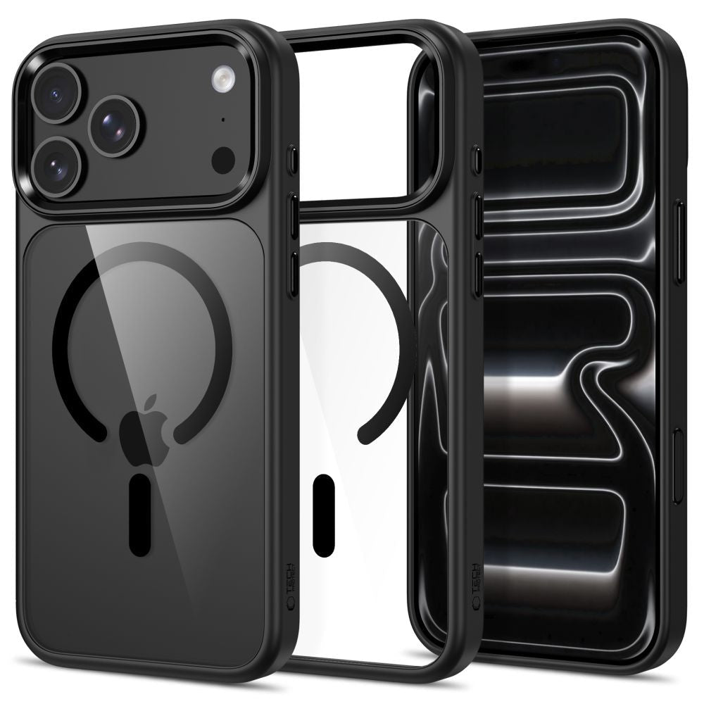 Tech-Protect iPhone 17 Pro / iPhone 18 Pro - Σκληρή Θήκη με Πλαίσιο Σιλικόνης - MagMat MagSafe CC - Black / Clear
