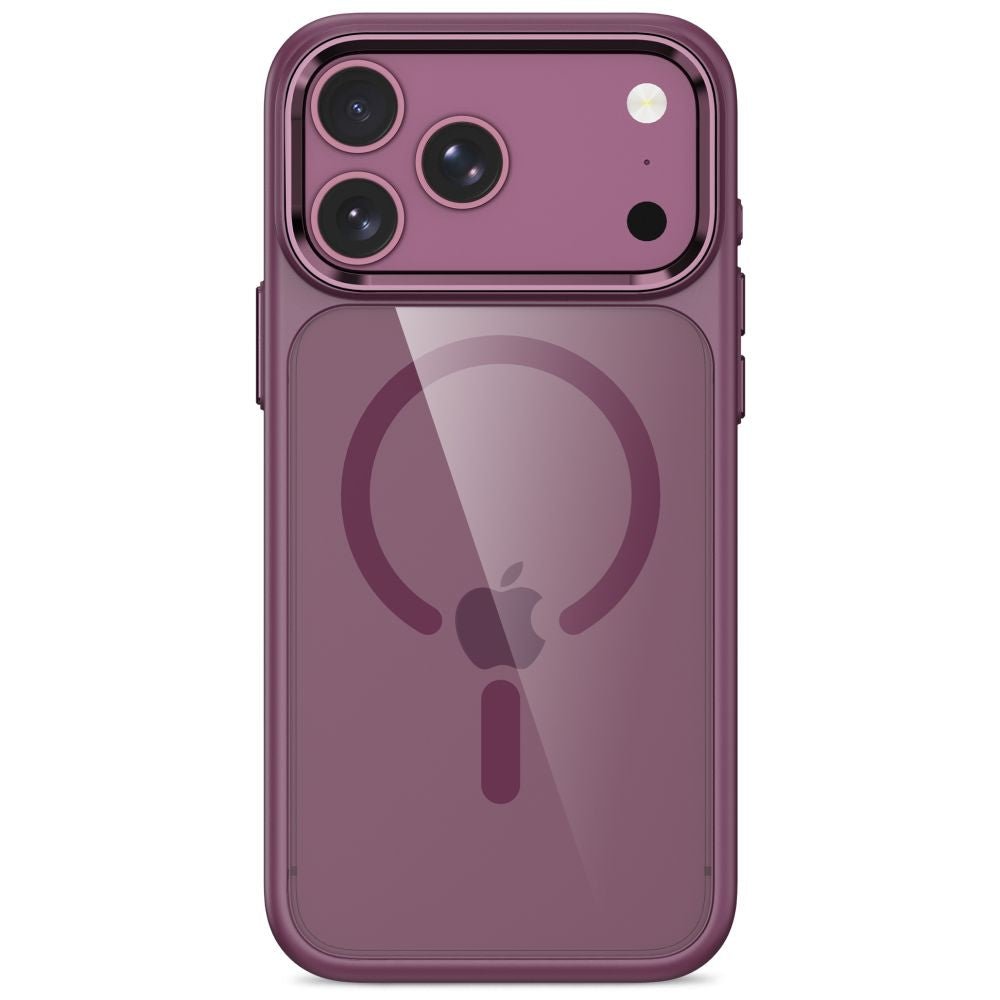 Tech-Protect iPhone 17 Pro / iPhone 18 Pro - Σκληρή Θήκη με Πλαίσιο Σιλικόνης - MagMat MagSafe CC - Dark Cherry / Clear