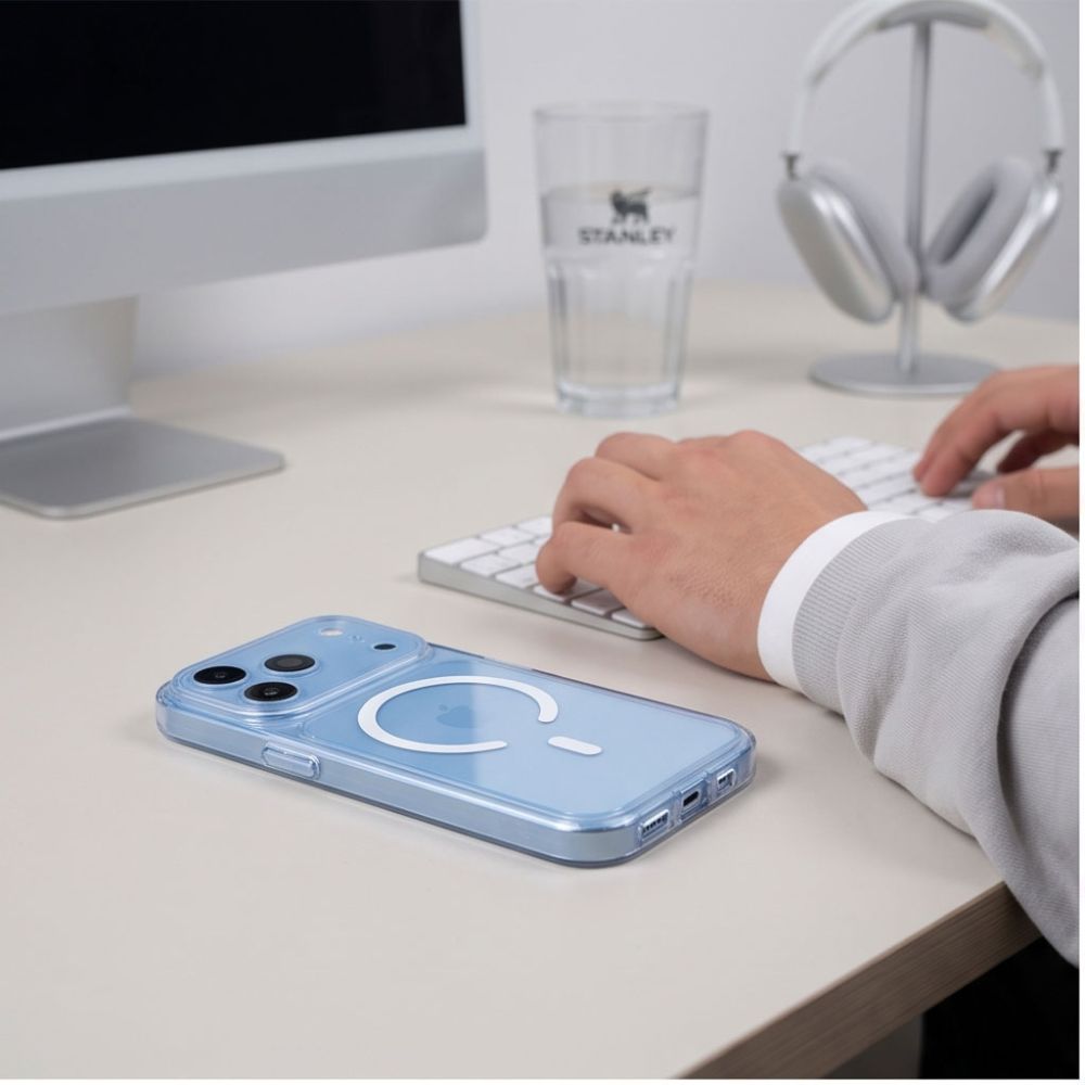 Tech-Protect iPhone 17 Pro / iPhone 18 Pro - Σκληρή Θήκη με Πλαίσιο Σιλικόνης - MagPeak MagSafe CC - Clear