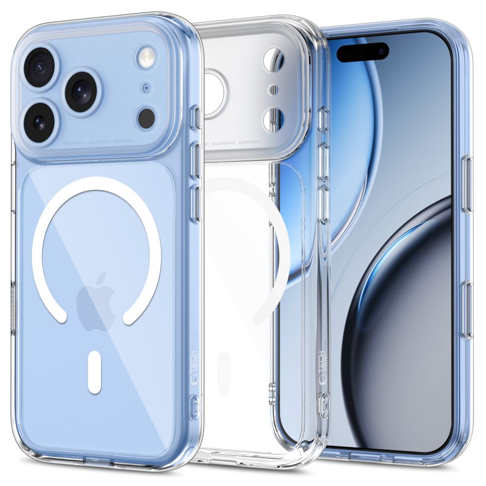 Tech-Protect iPhone 17 Pro / iPhone 18 Pro - Σκληρή Θήκη με Πλαίσιο Σιλικόνης - MagPeak MagSafe CC - Clear
