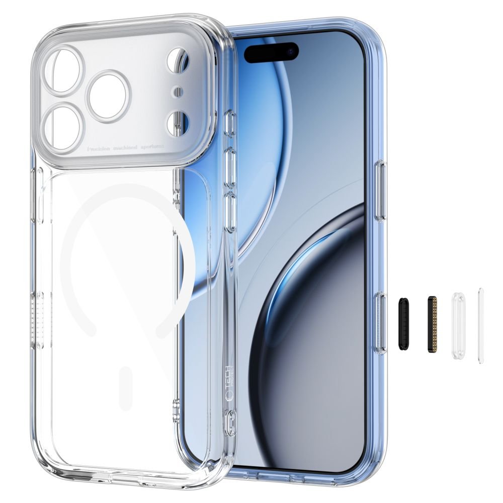 Tech-Protect iPhone 17 Pro / iPhone 18 Pro - Σκληρή Θήκη με Πλαίσιο Σιλικόνης - MagPeak MagSafe CC - Clear