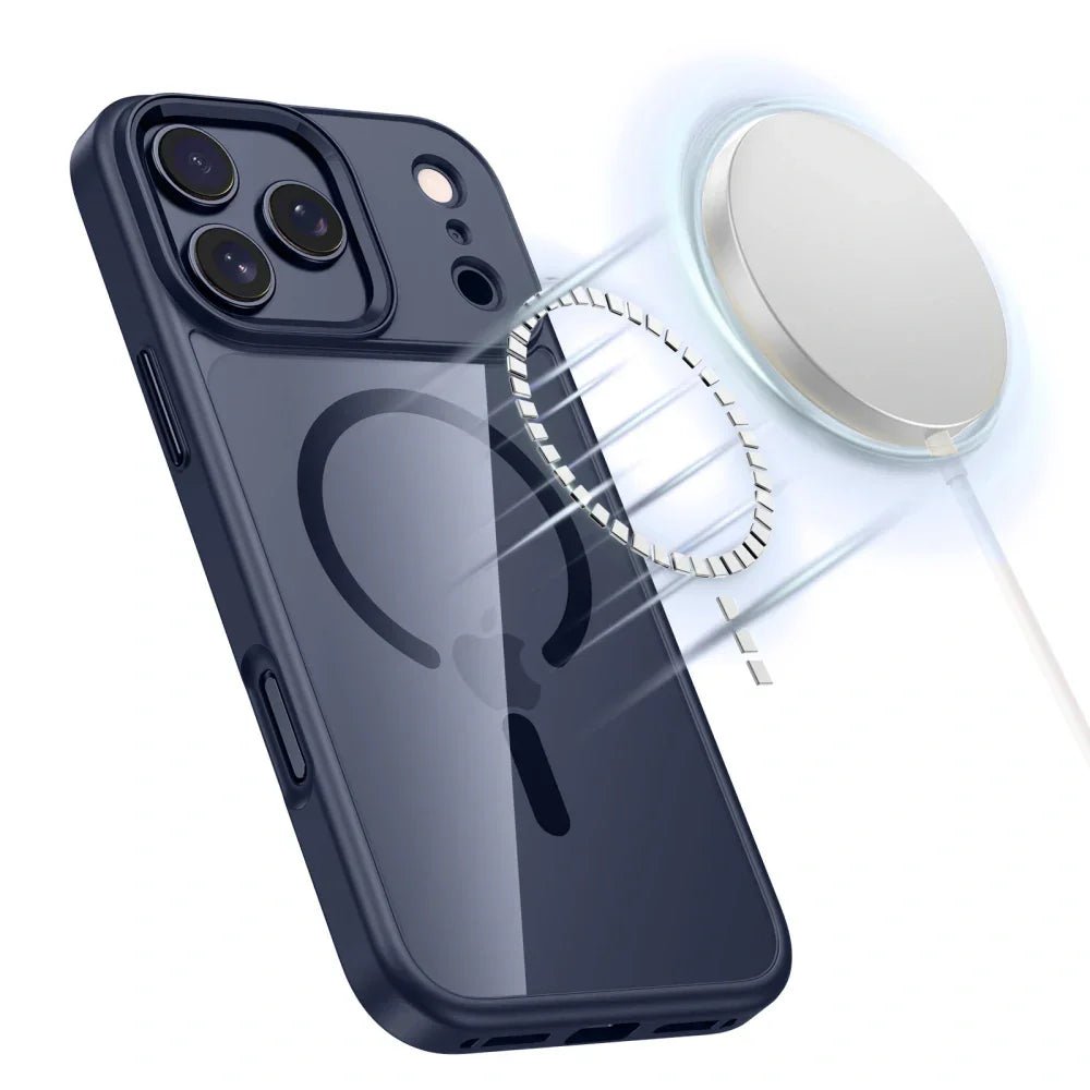 Tech - Protect iPhone 17 Pro - MagMat MagSafe - Σκληρή Θήκη με Πλαίσιο Σιλικόνης και MagSafe - Deep Blue / Clear
