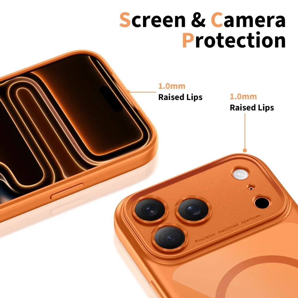Tech - Protect iPhone 17 Pro - MagPeak MagSafe CC - Σκληρή Θήκη με Πλαίσιο Σιλικόνης - Cosmic Orange / Clear