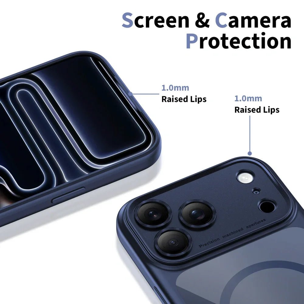 Tech - Protect iPhone 17 Pro - MagPeak MagSafe CC - Σκληρή Θήκη με Πλαίσιο Σιλικόνης - Deep Blue / Clear