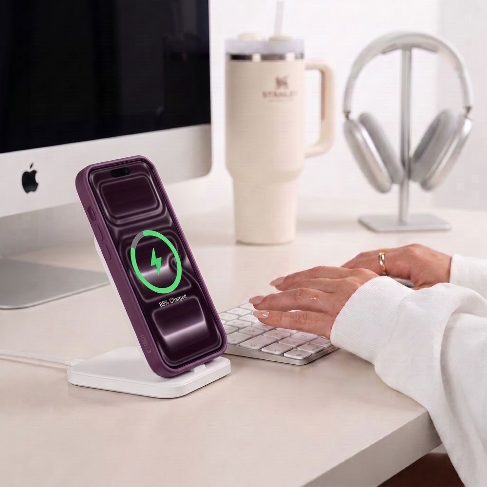 Tech-Protect iPhone 17 Pro Max / 18 Pro Max - Σκληρή Θήκη με Πλαίσιο Σιλικόνης και MagSafe - BasicMag - Matte Dark Cherry