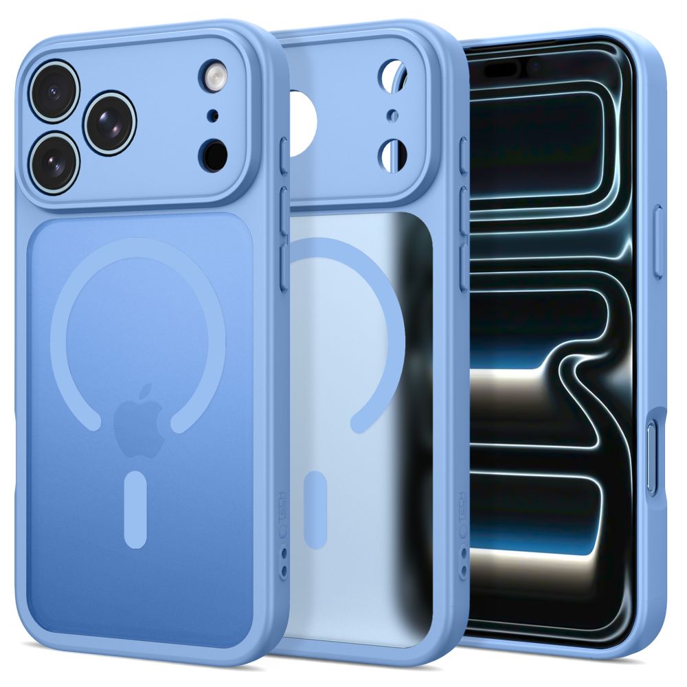 Tech-Protect iPhone 17 Pro Max / 18 Pro Max - Σκληρή Θήκη με Πλαίσιο Σιλικόνης και MagSafe - BasicMag - Matte Light Blue