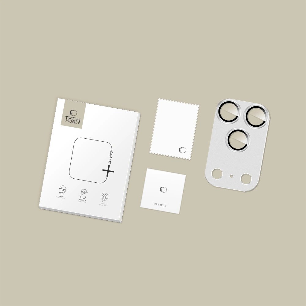 Tech - Protect iPhone 17 Pro Max - Camfull Fit+ - Προστατευτικό για την Κάμερα με Αντιχαρακτικό Γυαλί - Silver