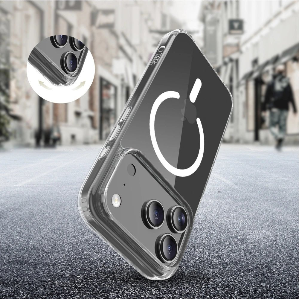 Tech - Protect iPhone 17 Pro Max - Flexair Hybrid CC MagSafe - Σκληρή Θήκη με Πλαίσιο Σιλικόνης - Clear