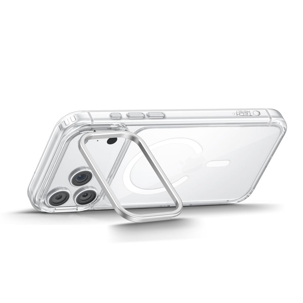Tech-Protect iPhone 17 Pro Max / iPhone 18 Pro Max - Σκληρή Θήκη με Πλαίσιο Σιλικόνης και Stand - Magstand MagSafe CC - Clear