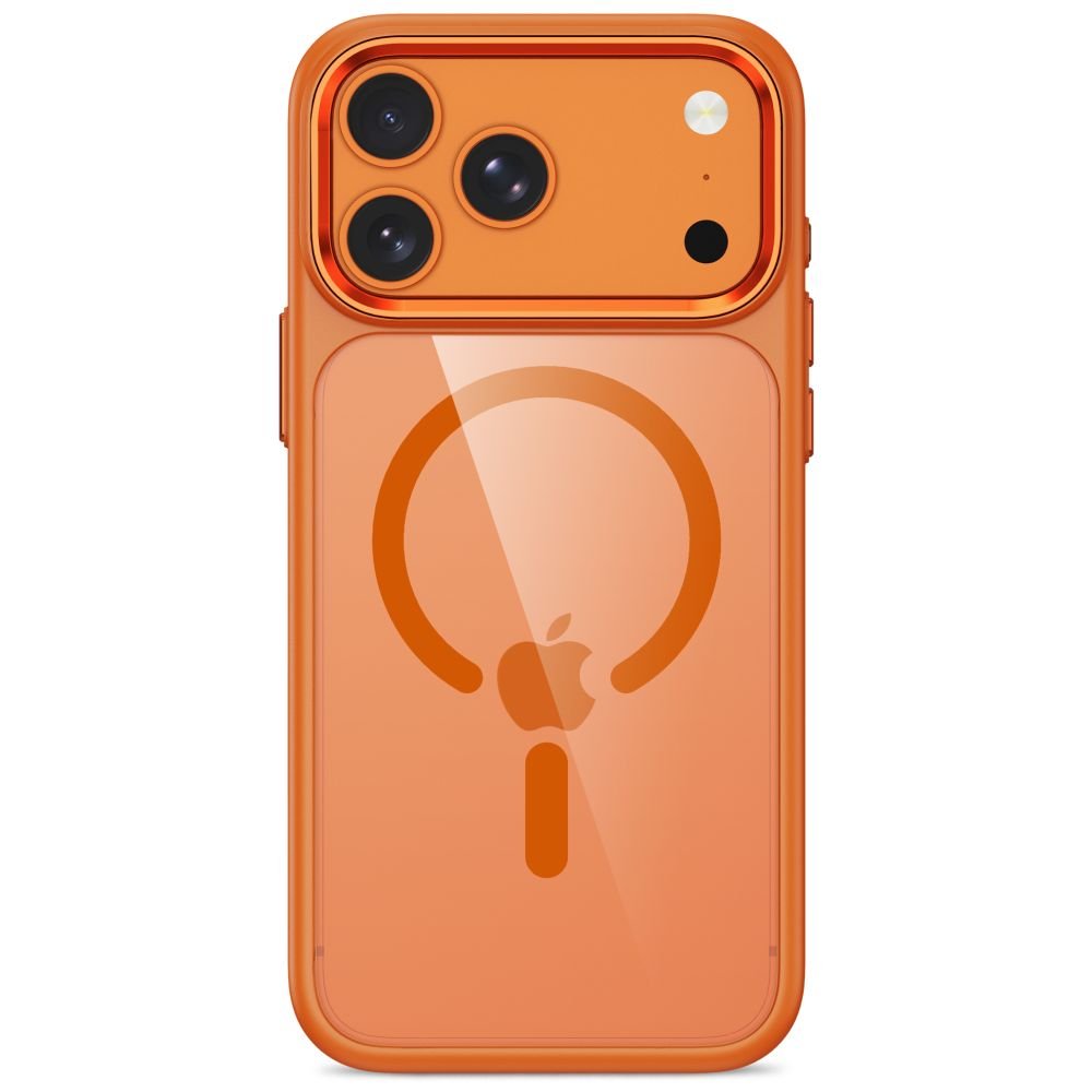 Tech-Protect iPhone 17 Pro Max / iPhone 18 Pro Max - Σκληρή Θήκη με Πλαίσιο Σιλικόνης - MagMat MagSafe CC - Cosmic Orange / Clear