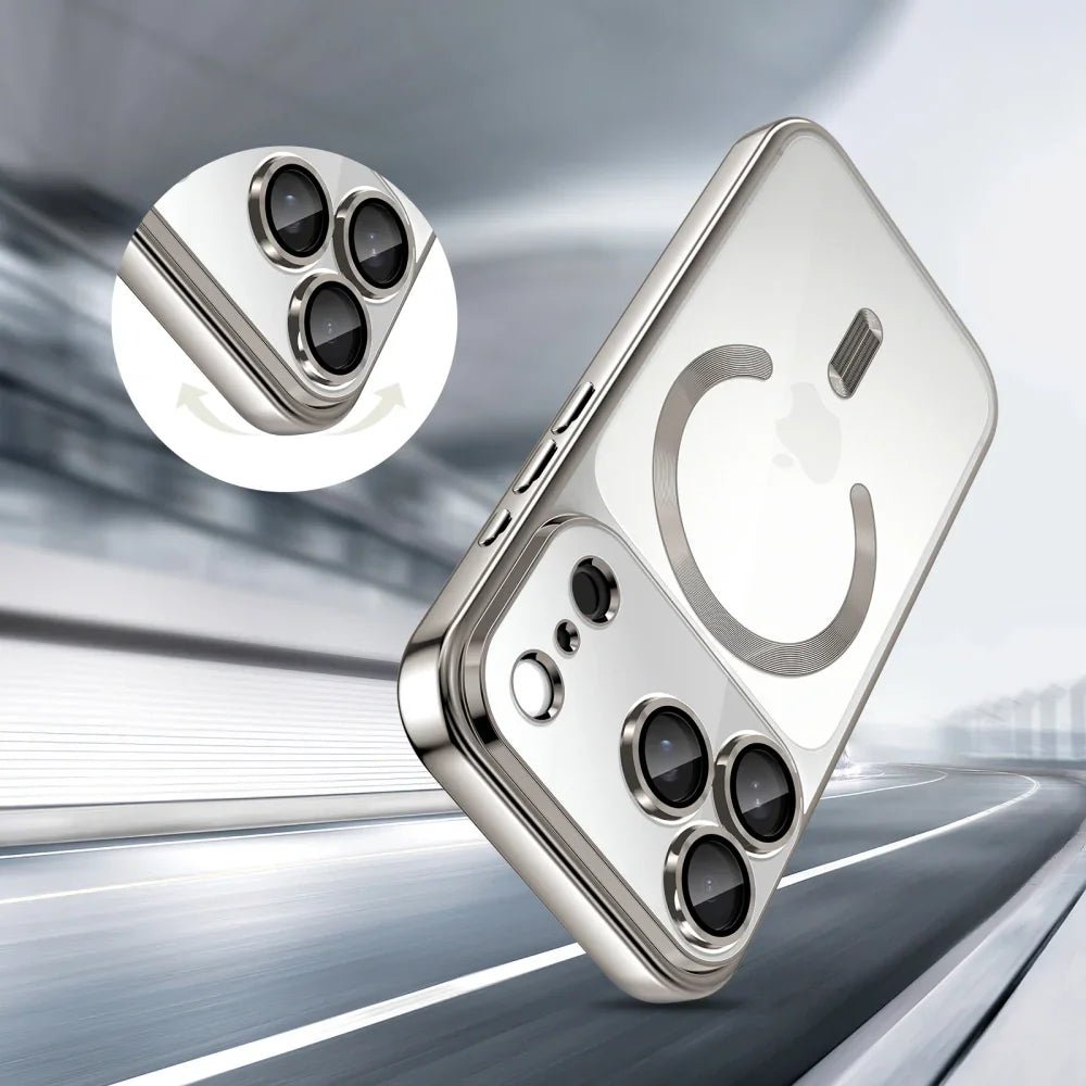 Tech - Protect iPhone 17 Pro Max MagFlex - Θήκη Σιλικόνης TPU με MagSafe - Clear / Shiny Silver