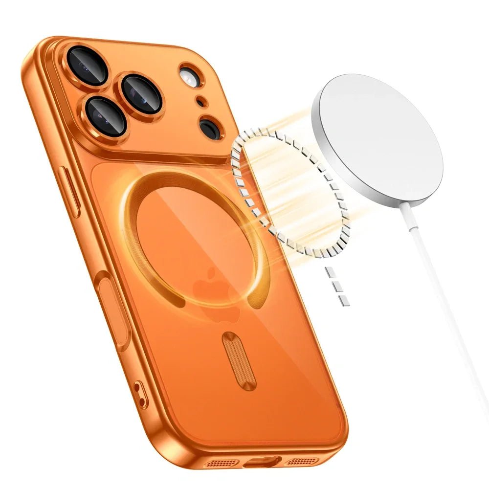 Tech - Protect iPhone 17 Pro Max MagFlex - Θήκη Σιλικόνης TPU με MagSafe - Shiny Cosmic Orange
