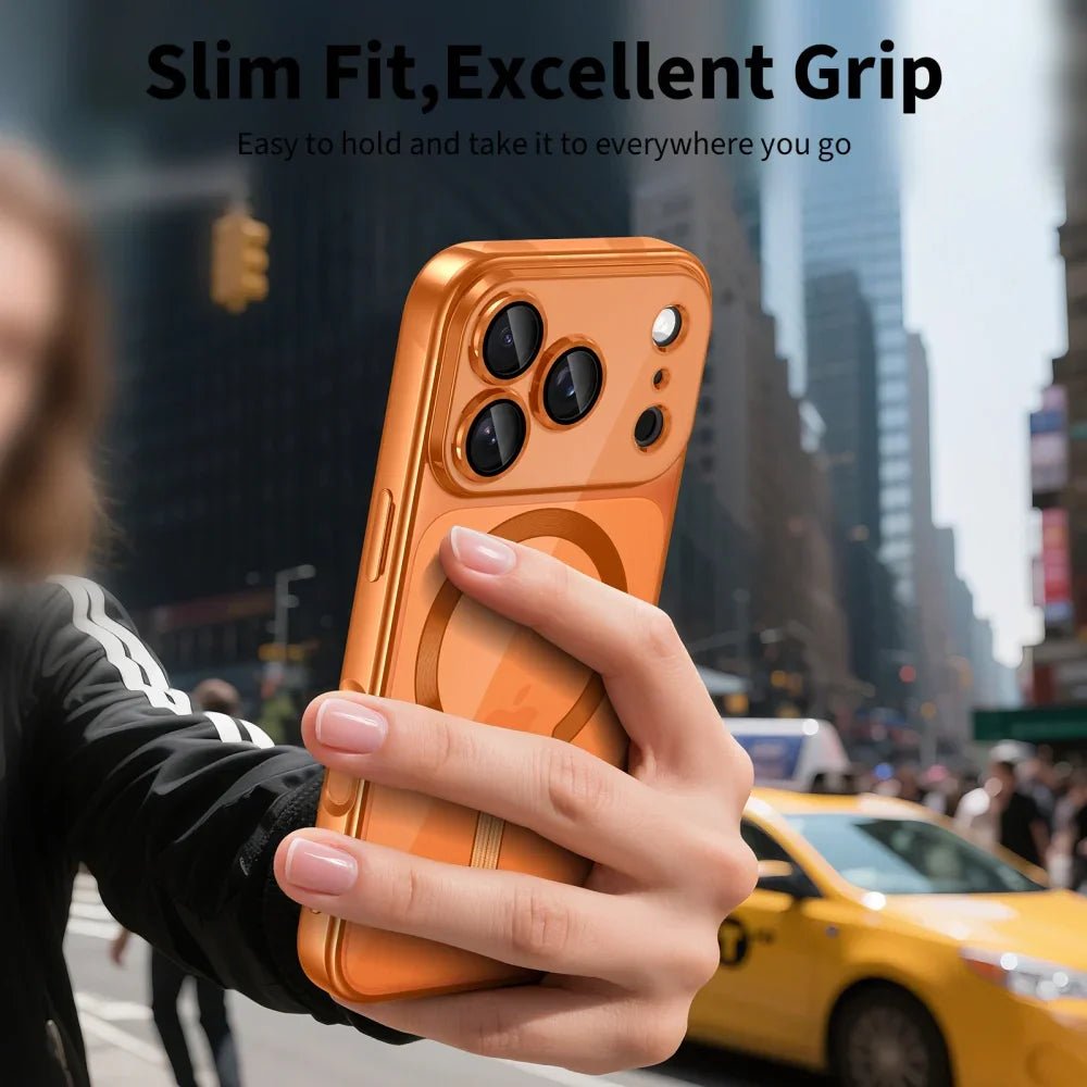 Tech - Protect iPhone 17 Pro Max MagFlex - Θήκη Σιλικόνης TPU με MagSafe - Shiny Cosmic Orange