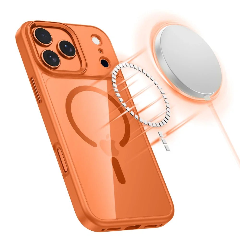 Tech - Protect iPhone 17 Pro Max - MagMat MagSafe - Σκληρή Θήκη με Πλαίσιο Σιλικόνης και MagSafe - Cosmic Orange / Clear