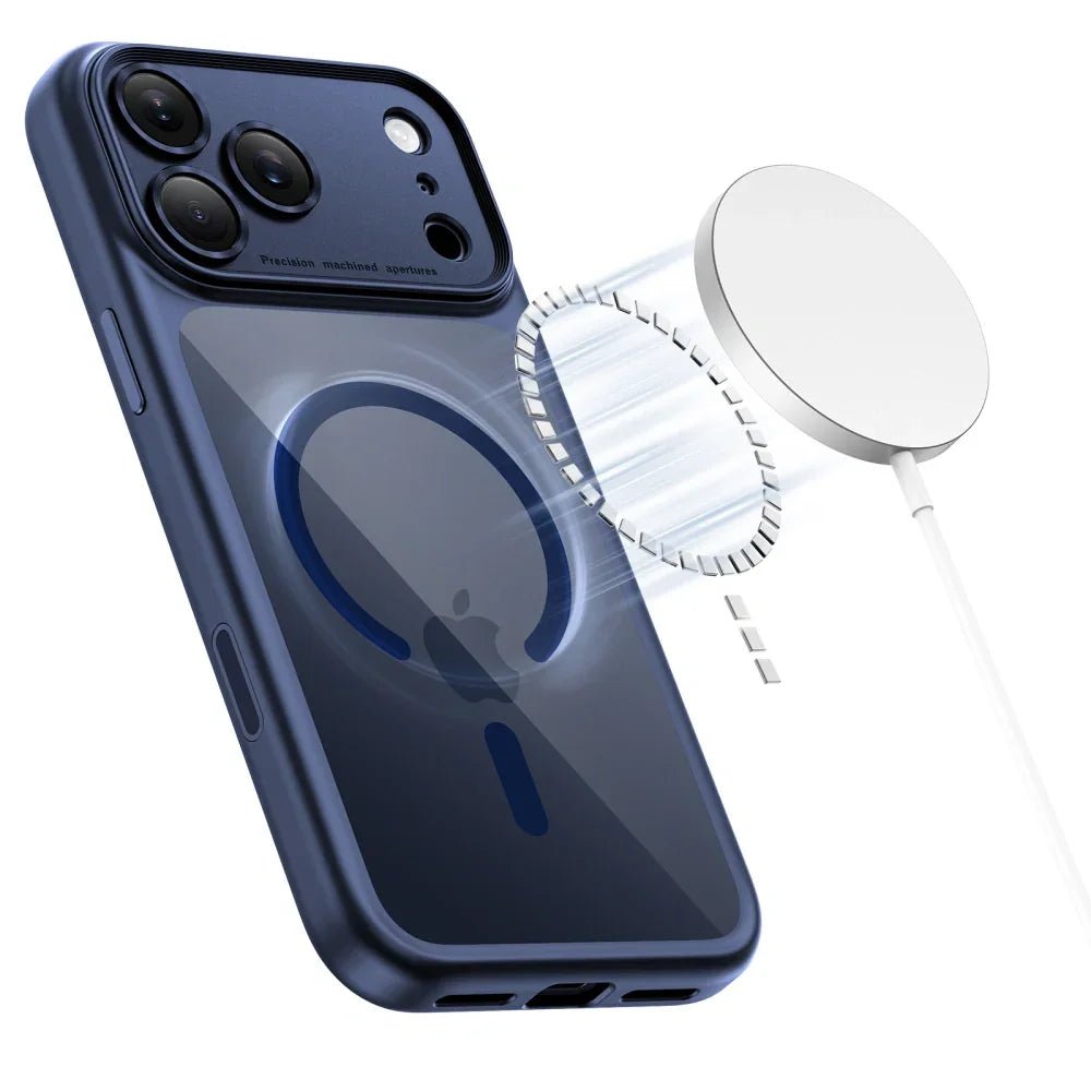 Tech - Protect iPhone 17 Pro Max - MagPeak MagSafe CC - Σκληρή Θήκη με Πλαίσιο Σιλικόνης - Deep Blue / Clear