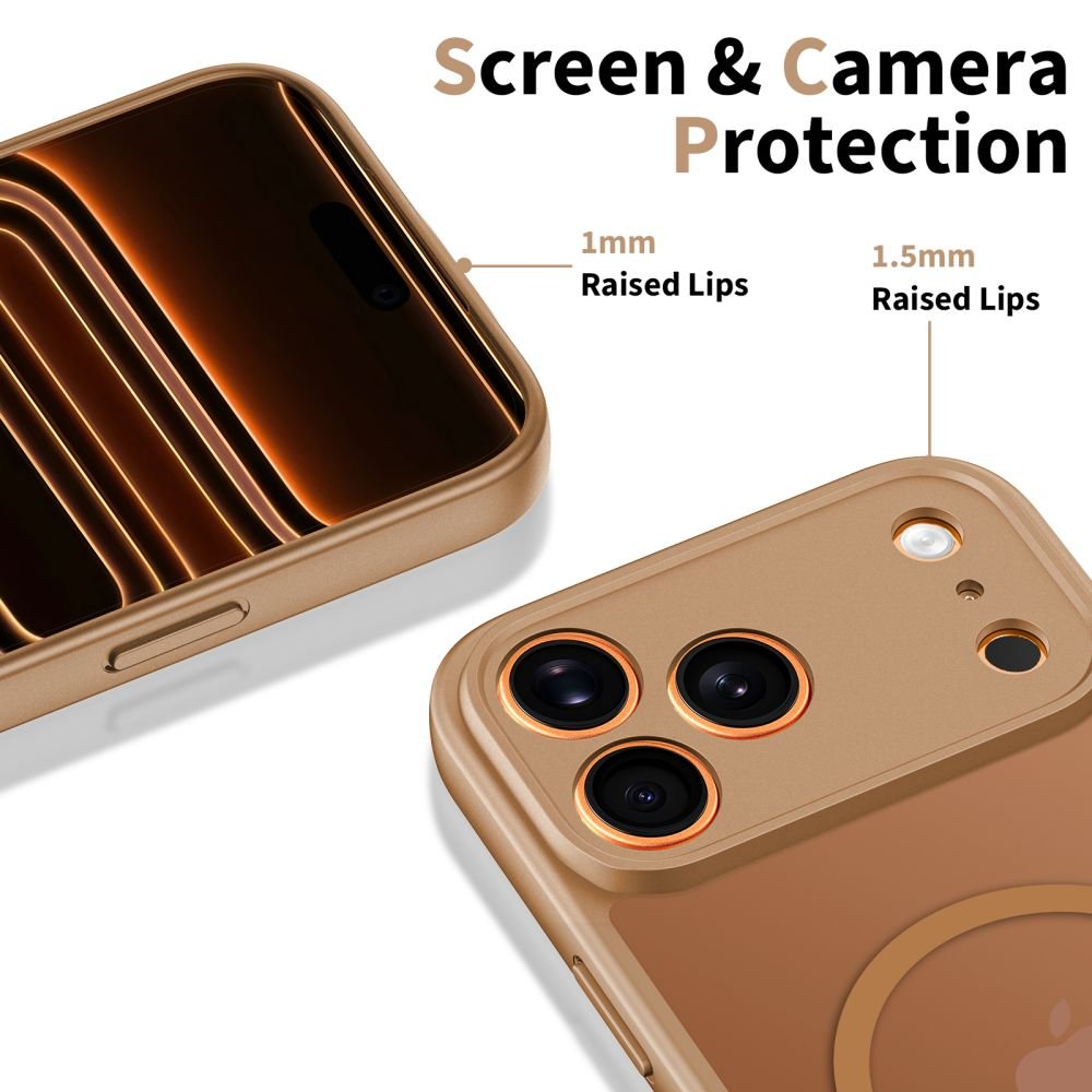 Tech - Protect iPhone 17 Pro Max - Σκληρή Θήκη με Πλαίσιο Σιλικόνης και MagSafe - BasicMag - Matte Brown