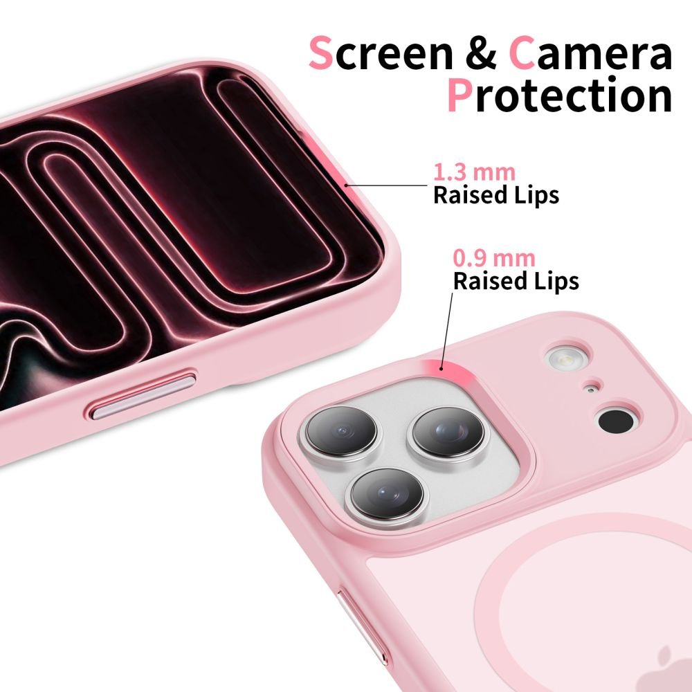 Tech - Protect iPhone 17 Pro Max - Σκληρή Θήκη με Πλαίσιο Σιλικόνης και MagSafe - MagMat MagSafe - Matte Pink