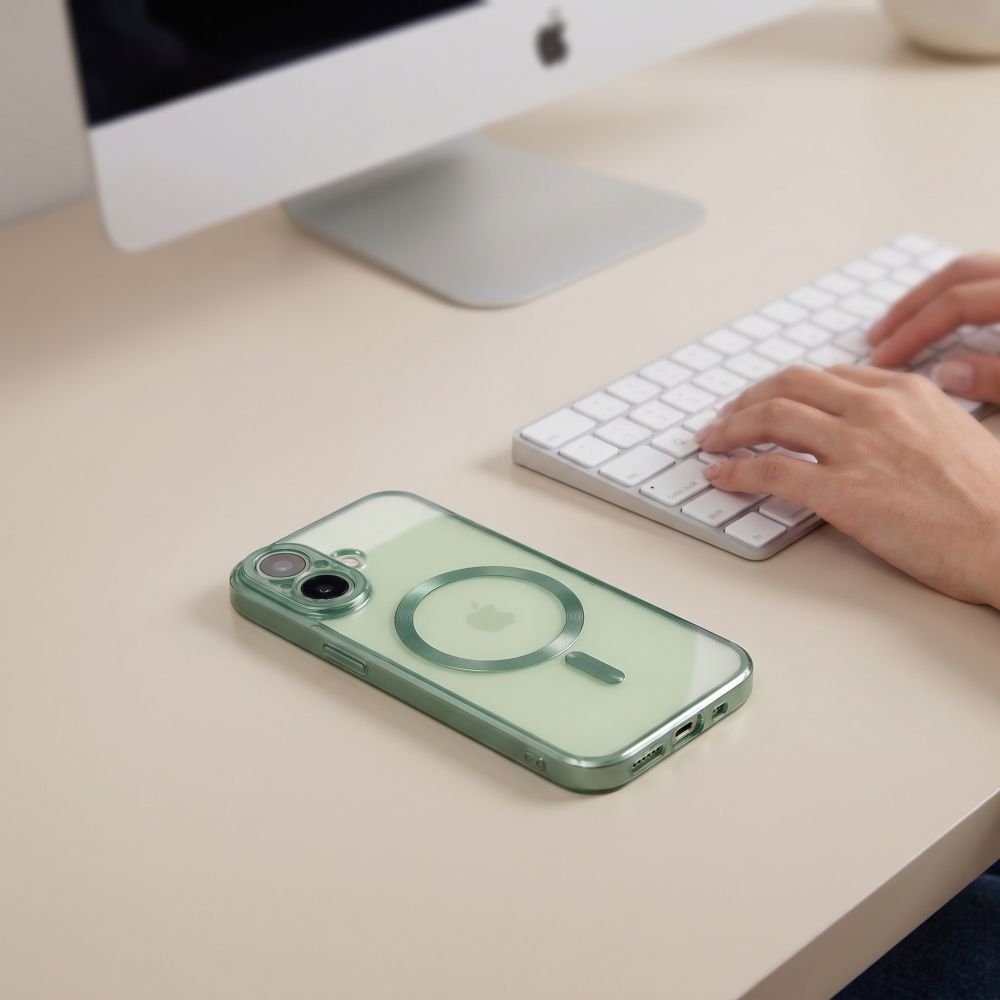Tech-Protect iPhone 17 - Θήκη Σιλικόνης TPU με MagSafe - MagFlex - Διάφανη / Matte Sage