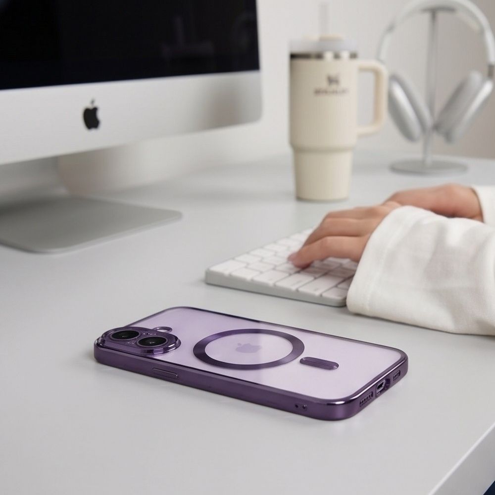 Tech-Protect iPhone 17 - Θήκη Σιλικόνης TPU με MagSafe - MagFlex - Διάφανη / Shiny Lavender