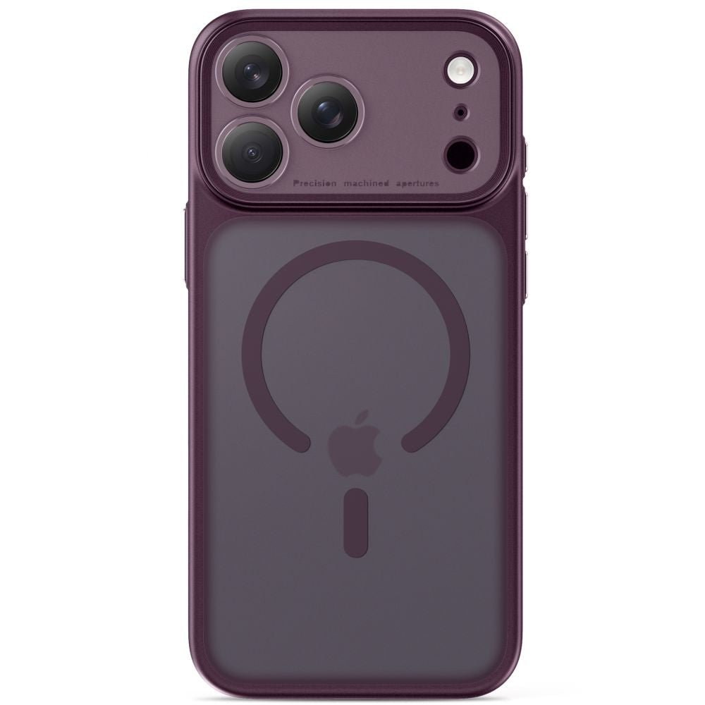 Tech-Protect iPhone 18 Pro / iPhone 17 Pro - Σκληρή Θήκη με Πλαίσιο Σιλικόνης και MagSafe - MagPrime MagSafe CC - Matte Burgundy