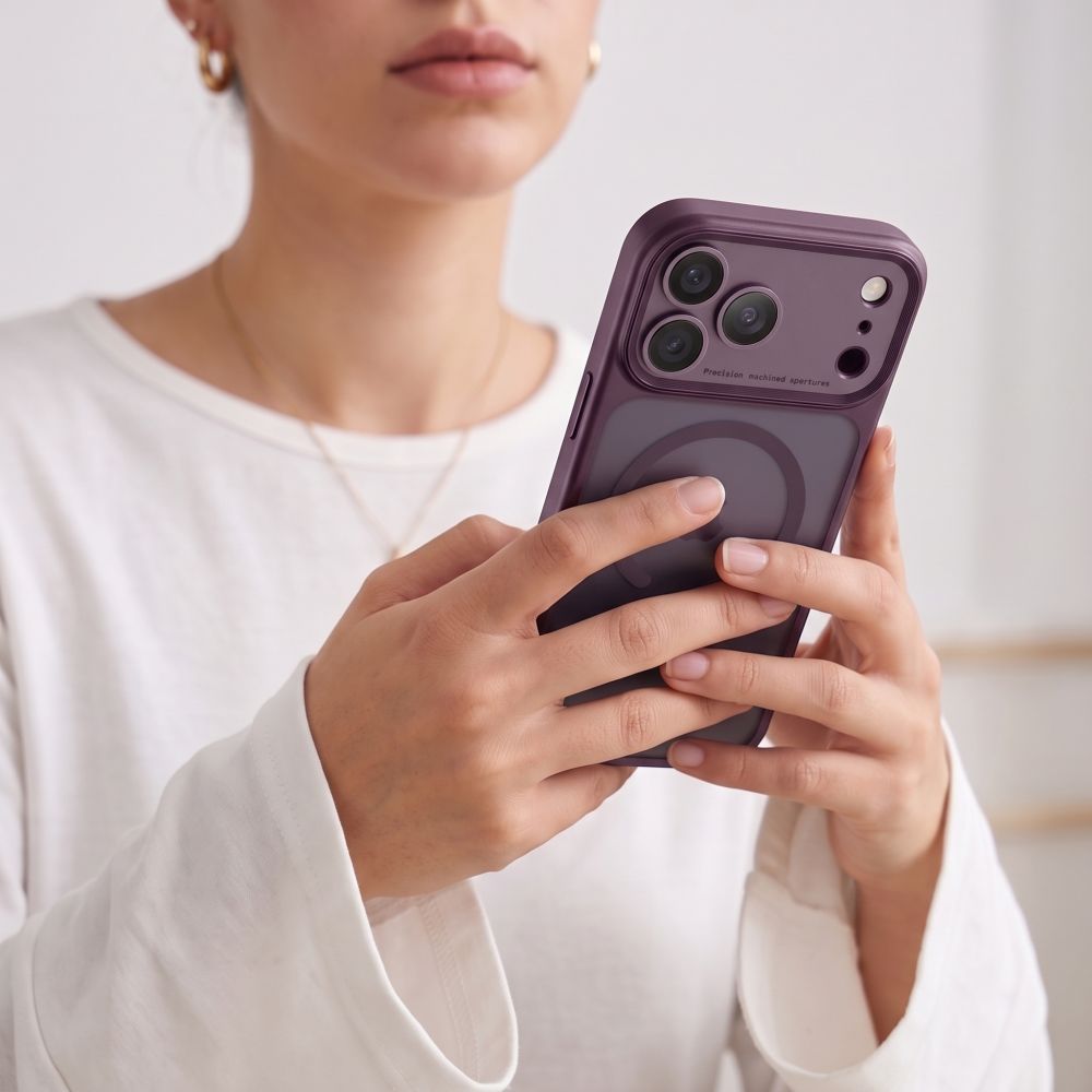 Tech-Protect iPhone 18 Pro / iPhone 17 Pro - Σκληρή Θήκη με Πλαίσιο Σιλικόνης και MagSafe - MagPrime MagSafe CC - Matte Burgundy