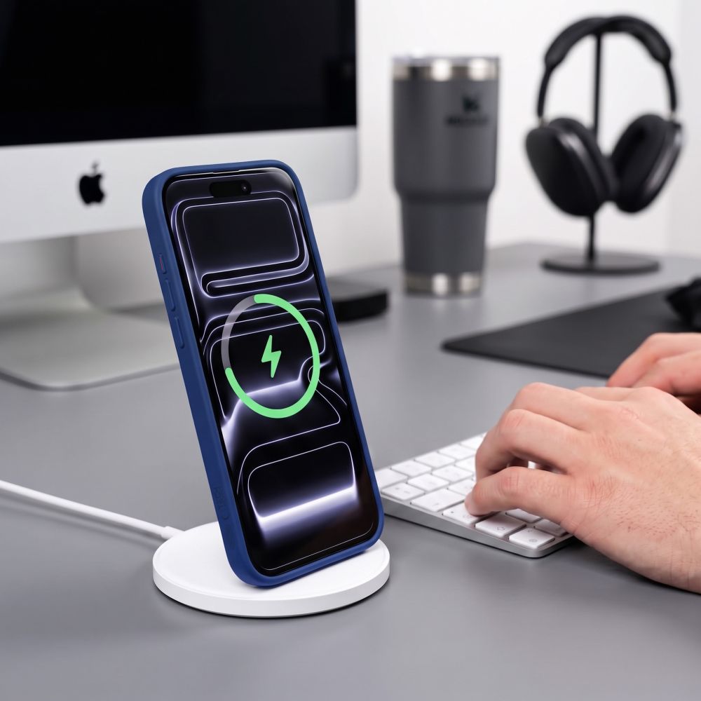 Tech-Protect iPhone 18 Pro / iPhone 17 Pro - Σκληρή Θήκη με Πλαίσιο Σιλικόνης MagSafe και 2 Αντιχαρακτικά Γυαλιά Οθόνης - MagOne CC - Deep Blue / Clear