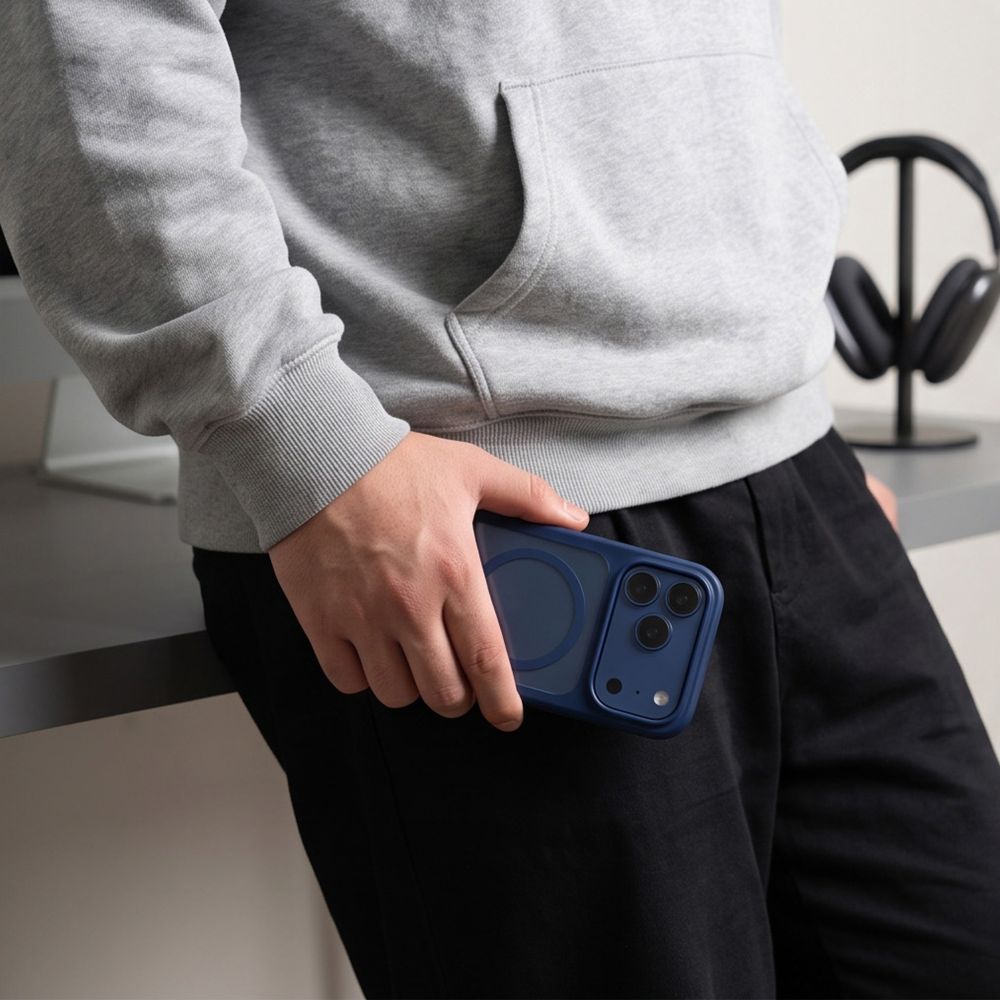Tech-Protect iPhone 18 Pro / iPhone 17 Pro - Σκληρή Θήκη με Πλαίσιο Σιλικόνης MagSafe και 2 Αντιχαρακτικά Γυαλιά Οθόνης - MagOne CC - Deep Blue / Clear