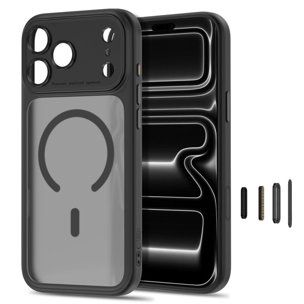 Tech-Protect iPhone 18 Pro Max / iPhone 17 Pro Max - Σκληρή Θήκη με Πλαίσιο Σιλικόνης και MagSafe - MagPeak MagSafe CC - Matte Black