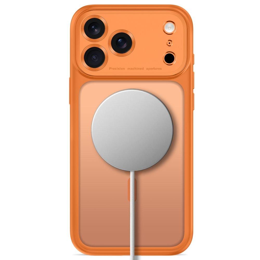 Tech-Protect iPhone 18 Pro Max / iPhone 17 Pro Max - Σκληρή Θήκη με Πλαίσιο Σιλικόνης και MagSafe - MagPeak MagSafe CC - Matte Cosmic Orange