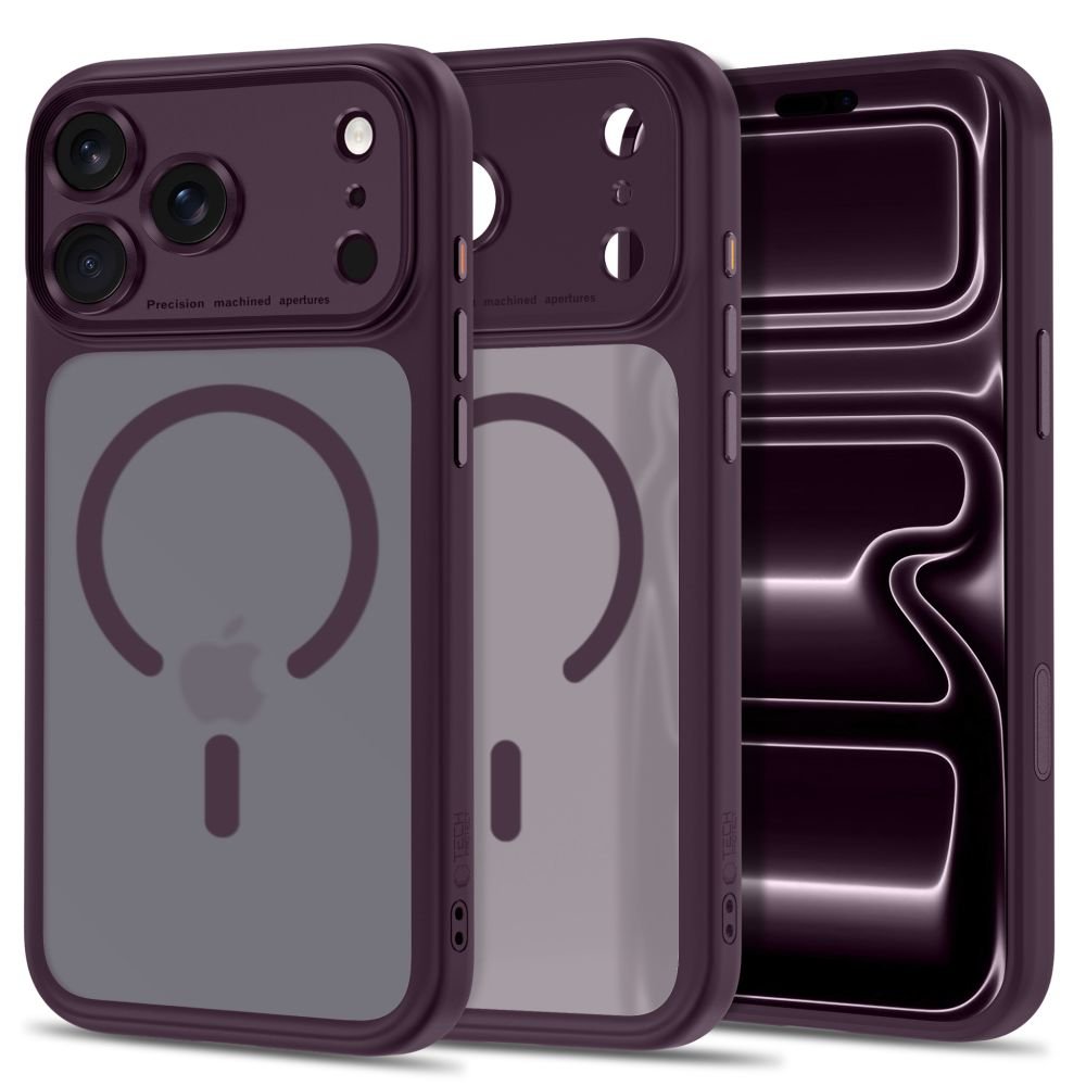 Tech-Protect iPhone 18 Pro Max / iPhone 17 Pro Max - Σκληρή Θήκη με Πλαίσιο Σιλικόνης και MagSafe - MagPeak MagSafe CC - Matte Dark Cherry