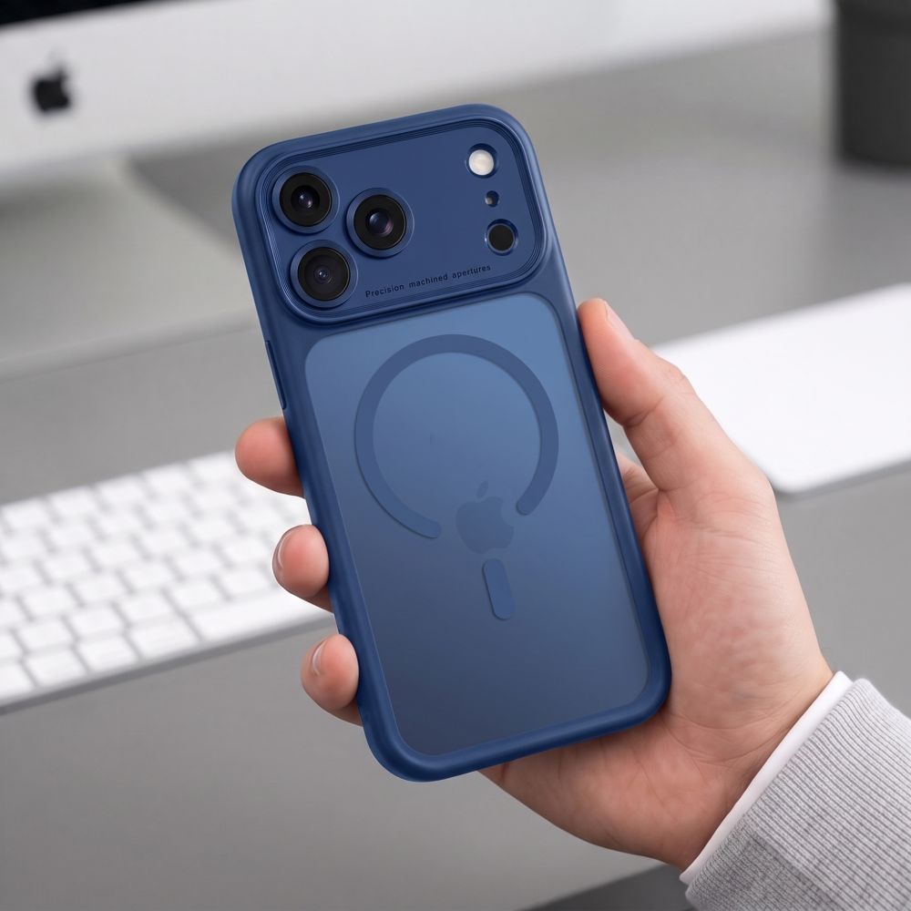 Tech-Protect iPhone 18 Pro Max / iPhone 17 Pro Max - Σκληρή Θήκη με Πλαίσιο Σιλικόνης και MagSafe - MagPeak MagSafe CC - Matte Deep Blue