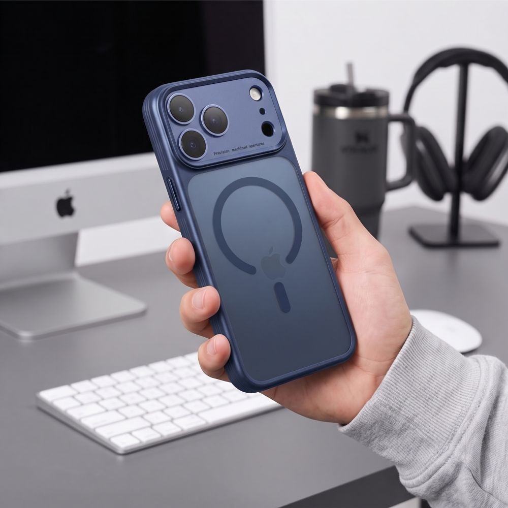 Tech-Protect iPhone 18 Pro Max / iPhone 17 Pro Max - Σκληρή Θήκη με Πλαίσιο Σιλικόνης και MagSafe - MagPrime MagSafe CC - Matte Deep Blue