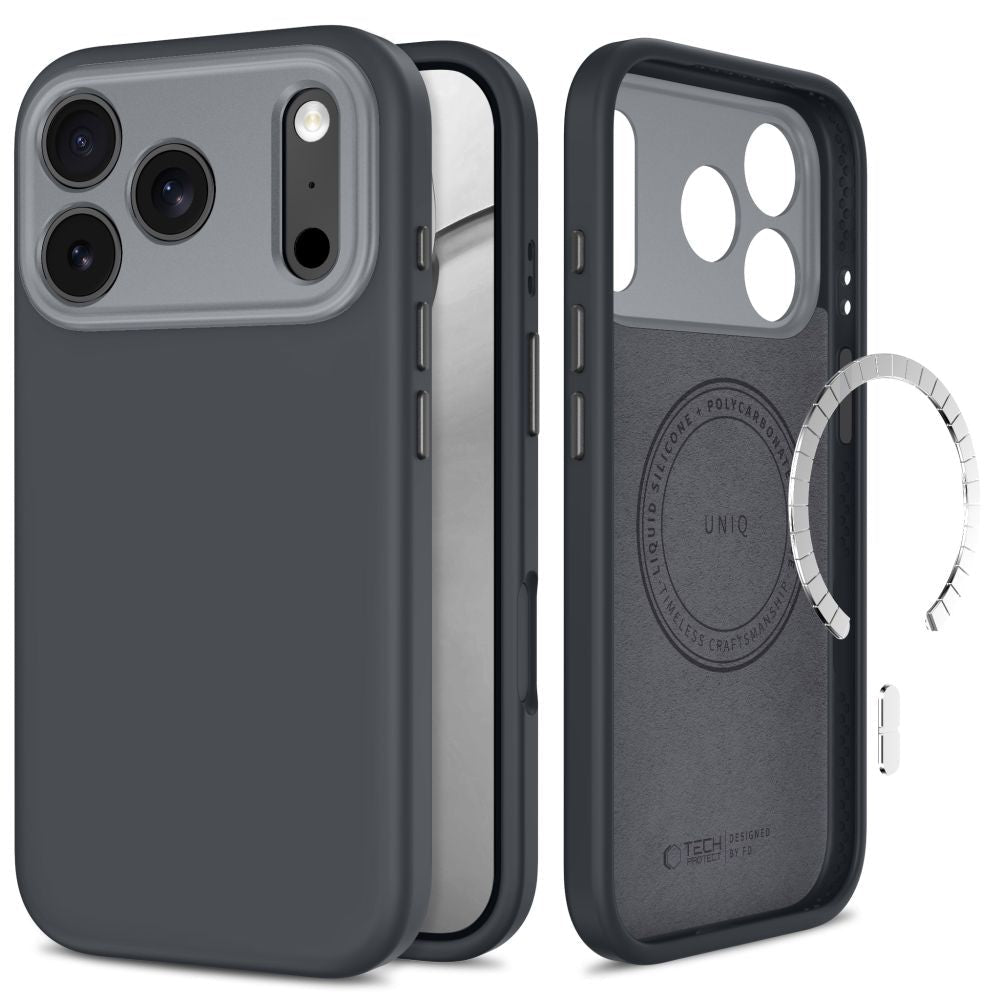 Tech-Protect iPhone 18 Pro Max / iPhone 17 Pro Max - Σκληρή Θήκη με Πλαίσιο Σιλικόνης και MagSafe - Uniq MagSafe CC - Charcoal Grey