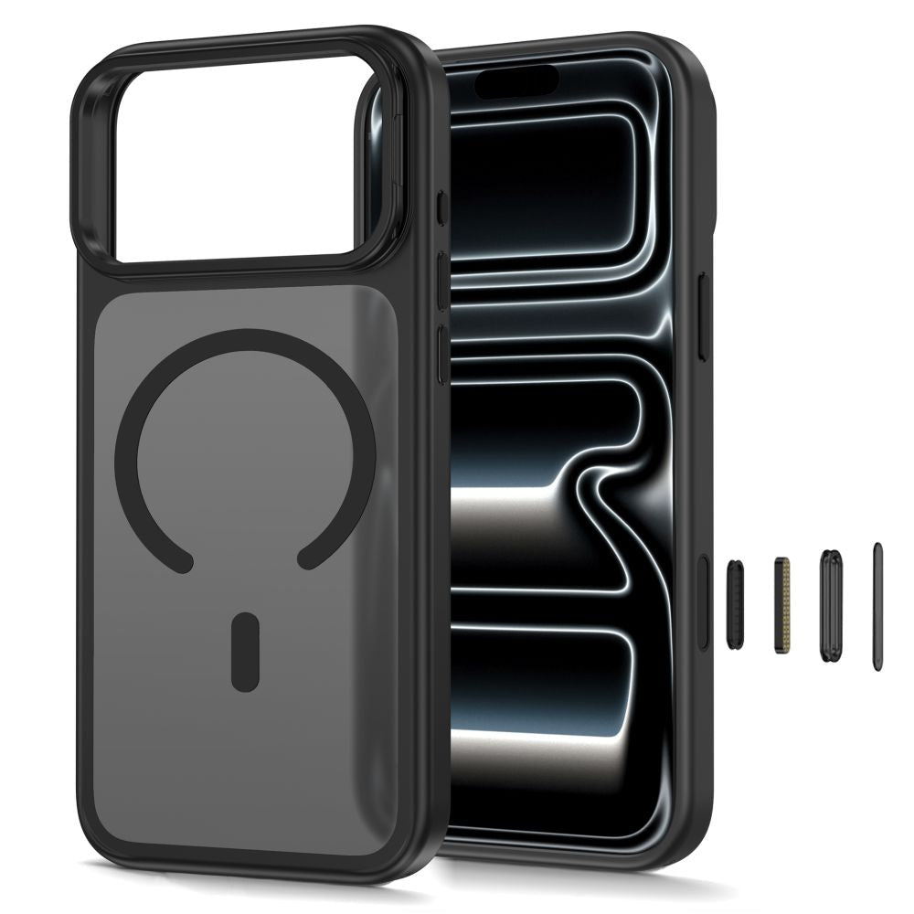 Tech-Protect iPhone 18 Pro Max / iPhone 17 Pro Max - Σκληρή Θήκη με Πλαίσιο Σιλικόνης και Stand MagSafe - Magstand CC - Matte Black