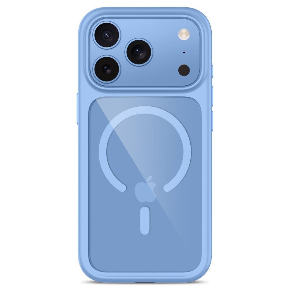 Tech-Protect iPhone 18 Pro Max / iPhone 17 Pro Max - Σκληρή Θήκη με Πλαίσιο Σιλικόνης MagSafe και 2 Αντιχαρακτικά Γυαλιά Οθόνης - MagOne CC - Light Blue / Clear