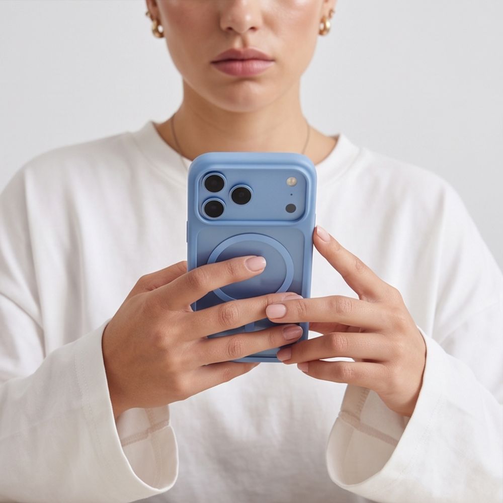 Tech-Protect iPhone 18 Pro Max / iPhone 17 Pro Max - Σκληρή Θήκη με Πλαίσιο Σιλικόνης MagSafe και 2 Αντιχαρακτικά Γυαλιά Οθόνης - MagOne CC - Light Blue / Clear