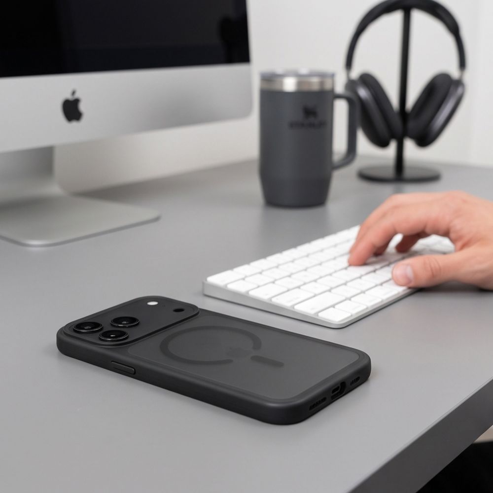 Tech-Protect iPhone 18 Pro Max / iPhone 17 Pro Max - Σκληρή Θήκη με Πλαίσιο Σιλικόνης MagSafe - MagMat CC - Matte Black